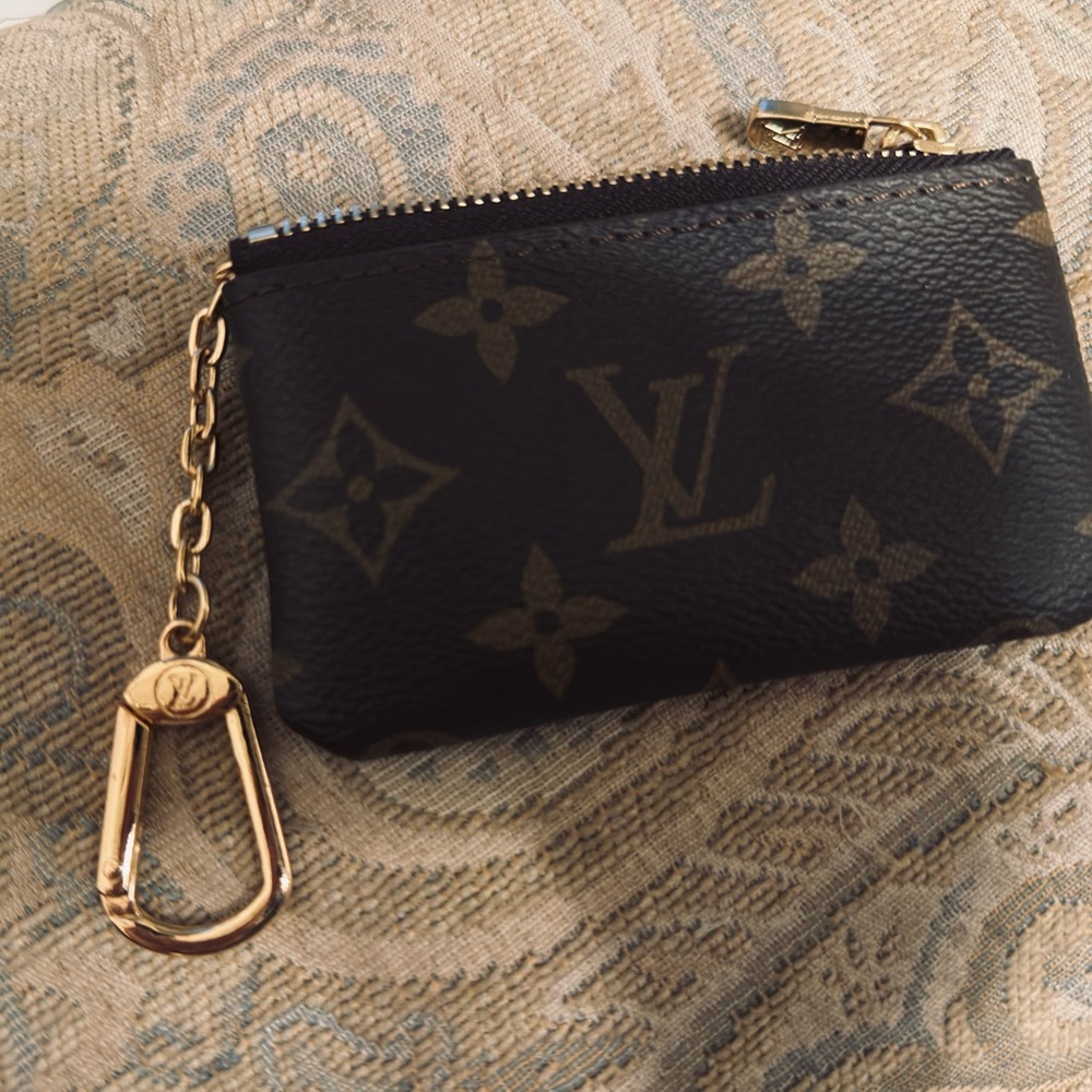 Louis Vuitton Black and Gold Monogram Pouch